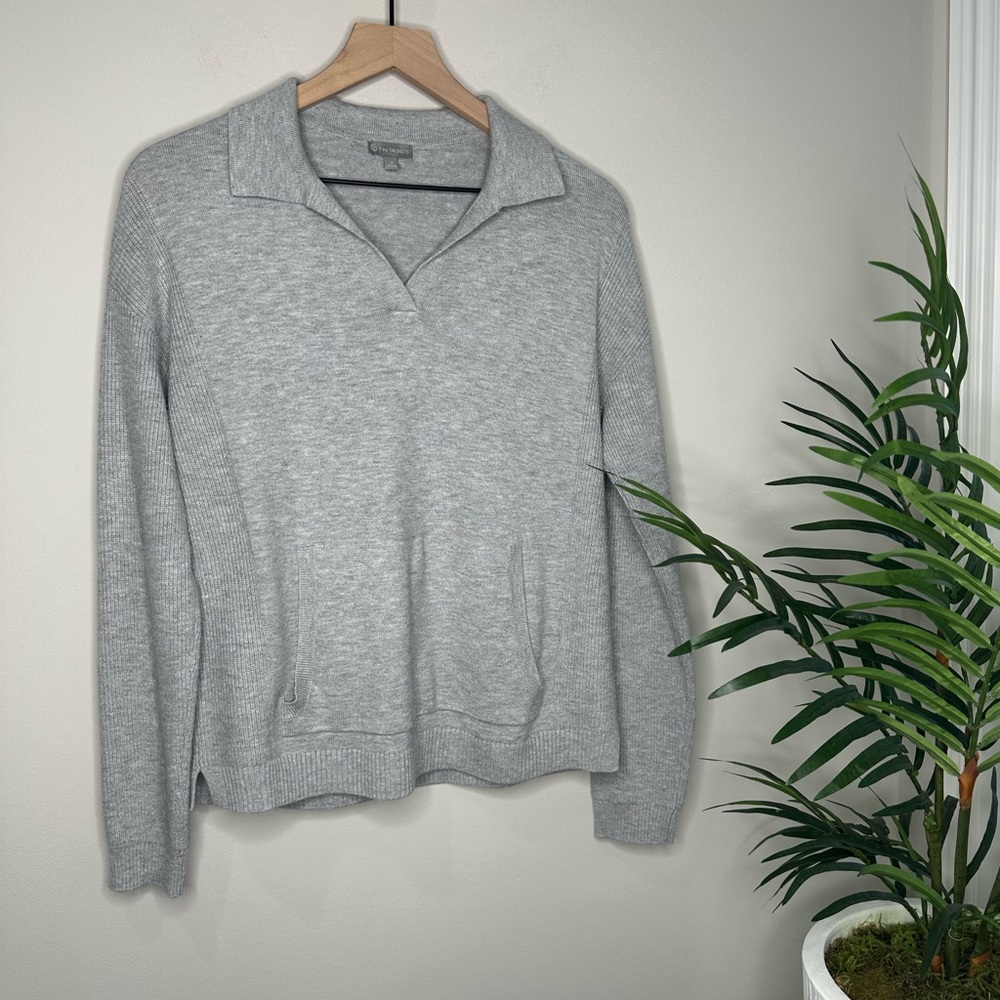 Talbots Light Gray V-Neck Sweater